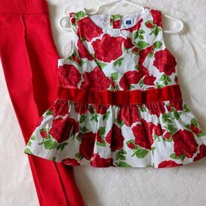 Janie and Jack Rose Matching Set 3T
